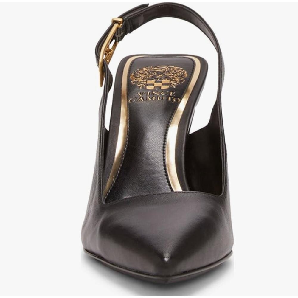 NEW Vince Camuto Brendie Sling Back Heels Black Size 11M Glamour Shoes Office - Picture 3 of 8